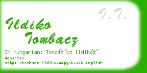 ildiko tombacz business card